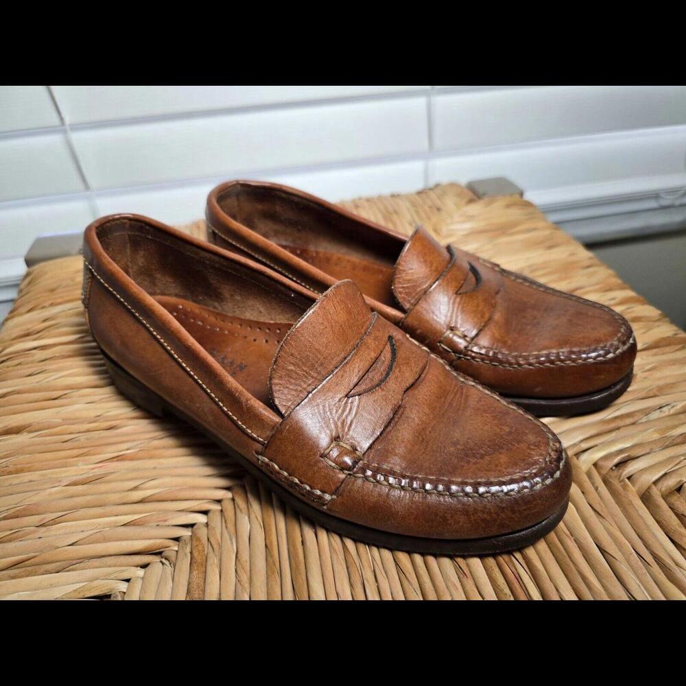 Cole Haan Country Women's Loafers Made In Brazil Genuine Handsewn Leather